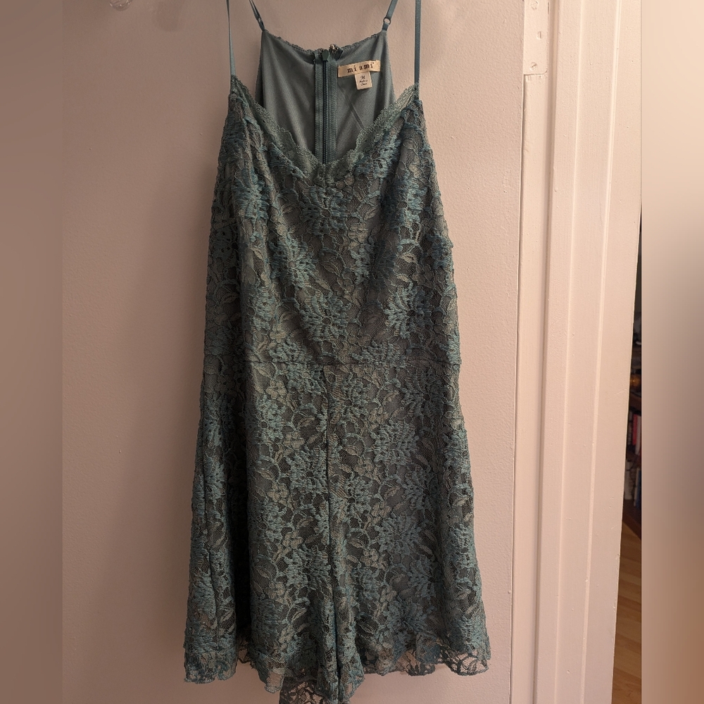Miami Teal Floral Romper - NEVER WORN